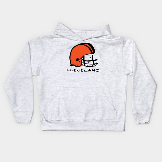 Cleveland Broooowns Kids Hoodie by Very Simple Graph